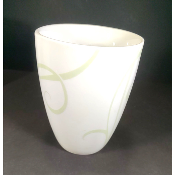 Corelle Coffee Cup Lot Of 4 White Green Floral - Picture 4 of 10